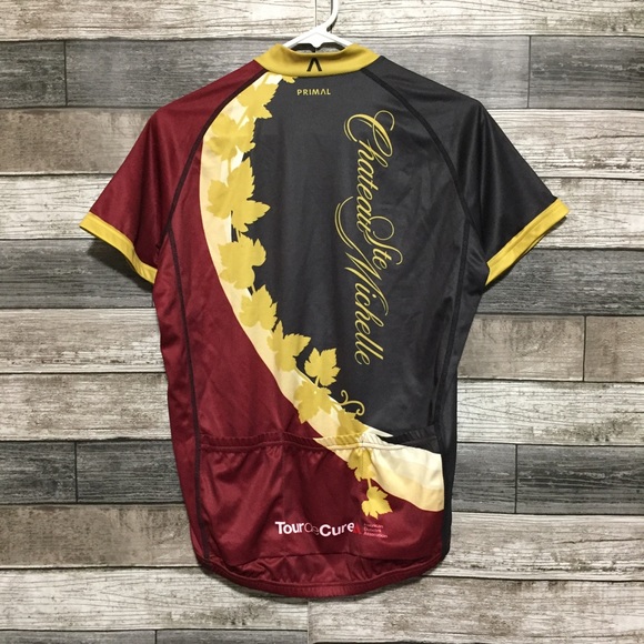 Primal Cycling Jersey Men’s Small Sports Cut Raglan Jersey Chateau St Michelle - Picture 4 of 11